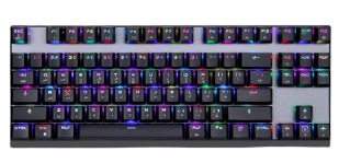 Devo Gaming Keyboard - ST80 Black / White - Blue Switch