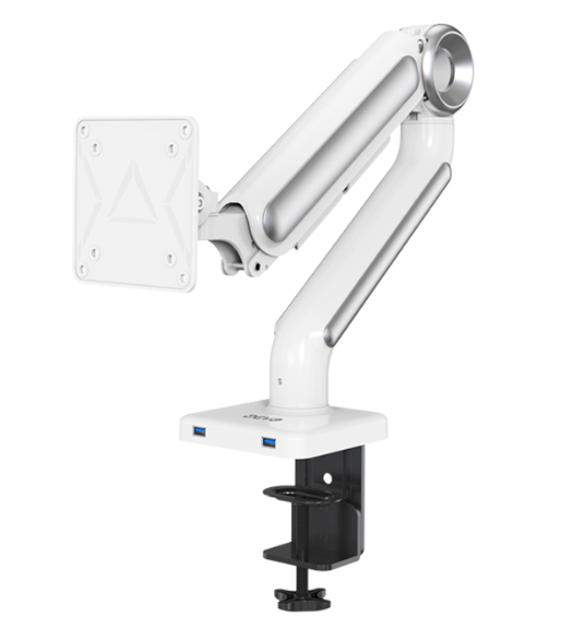 Devo Gaming Monitor Arm - Flexi Pro 1 - Black / White